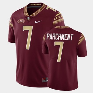 Men's Florida State Seminoles College Football Garnet Andrew Parchment #7 2022 NFL draft Jersey 792240-560
