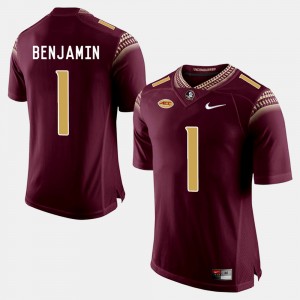 Men's Florida State Seminoles College Football Garnet BKelvin Benjamin #1 Jersey 721836-252