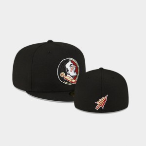 Men's Florida State Seminoles Fitted Black 59FIFTY Hat 881248-579