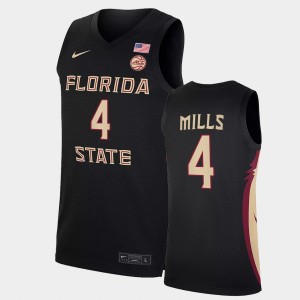 Men's Florida State Seminoles College Basketball Black Caleb Mills #4 Jersey 950600-279