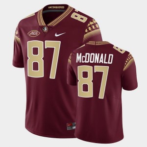 Men's Florida State Seminoles College Football Garnet Camren McDonald #87 2022 NFL draft Jersey 984871-249