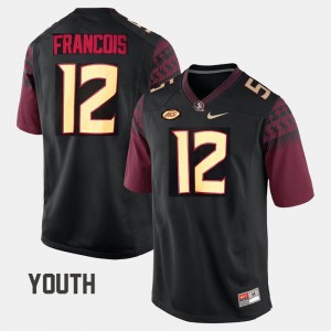 Youth Florida State Seminoles College Football Black Deondre Francois #12 Jersey 580373-773