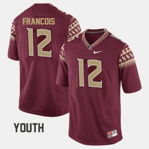 Youth Florida State Seminoles College Football Red Deondre Francois #12 Jersey 848689-676