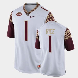 Men's Florida State Seminoles College Football White Emmett Rice #1 2022 NFL draft Jersey 803747-185