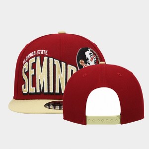 Men's Florida State Seminoles Team Logo Garnet Two-Tone Vintage Wave 9FIFTY Snapback Hat 676705-709