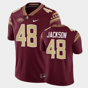 Men's Florida State Seminoles College Football Garnet Jarrett Jackson #48 Game Jersey 741564-176