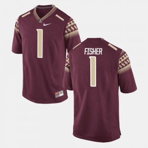 Men's Florida State Seminoles Alumni Football Game Garnet Jimbo Fisher #1 Jersey 944529-825