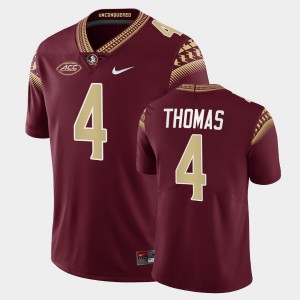 Men's Florida State Seminoles College Football Garnet Keir Thomas #4 2022 NFL draft Jersey 868079-750