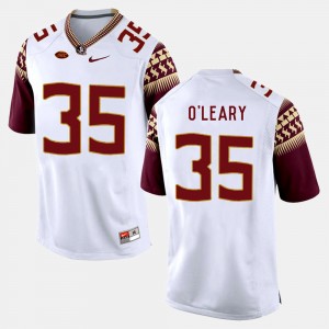 Men's Florida State Seminoles College Football White Nick O'Leary #35 Jersey 923780-476
