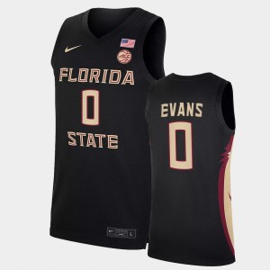 Men's Florida State Seminoles College Basketball Black RayQuan Evans #0 Jersey 470538-837