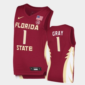 Men's Florida State Seminoles Replica Garnet Raiquan Gray #1 College Basketball Jersey 654658-742