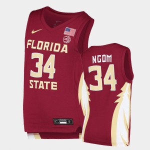 Men's Florida State Seminoles Replica Garnet Tanor Ngom #34 College Basketball Jersey 170291-119