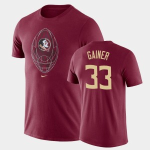 Men's Florida State Seminoles Football Icon Garnet Amari Gainer #33 Legend T-Shirt 100038-493