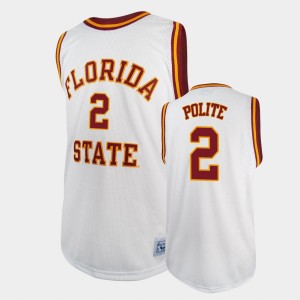Men's Florida State Seminoles College Basketball White Anthony Polite #2 Basketball Original Retro Jersey 167862-935