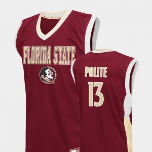 Men's Florida State Seminoles Fadeaway Red Anthony Polite #13 College Basketball Jersey 914101-842