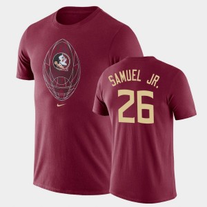 Men's Florida State Seminoles Football Icon Garnet Asante Samuel Jr. #26 Legend T-Shirt 407873-766
