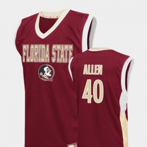 Men's Florida State Seminoles Fadeaway Red Brandon Allen #40 College Basketball Jersey 478350-321