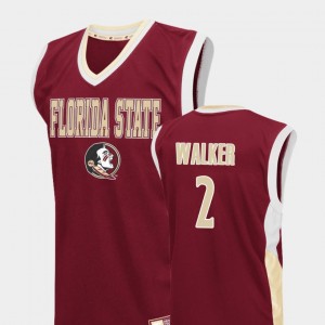 Men's Florida State Seminoles Fadeaway Red CJ Walker #2 College Basketball Jersey 345533-473