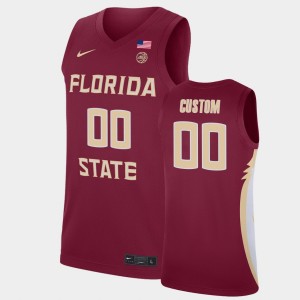 Men's Florida State Seminoles College Basketball Red Custom #00 Basketball 2021 Replica Jersey 596198-915
