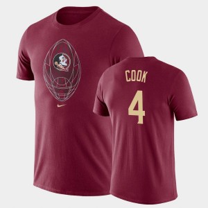 Men's Florida State Seminoles Football Icon Garnet Dalvin Cook #4 Legend T-Shirt 491961-252