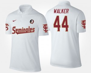 Men's Florida State Seminoles Name and Number White DeMarcus Walker #44 Polo 584137-670