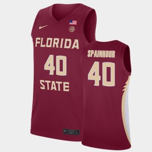 Men's Florida State Seminoles College Basketball Red Isaac Spainhour #40 Basketball 2021 Replica Jersey 615376-604