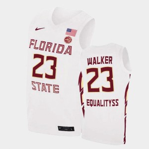Men's Florida State Seminoles College Basketball White M.J. Walker #23 Basketball 2021 Swingman Jersey 723165-612
