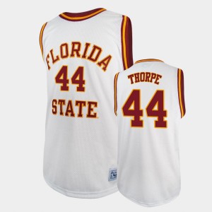 Men's Florida State Seminoles College Basketball White Max Thorpe #44 Basketball Original Retro Jersey 550685-160
