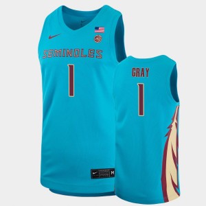 Men's Florida State Seminoles College Basketball Blue RaiQuan Gray #1 Basketball 2021 Alternate Jersey 532778-193