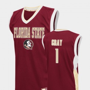Men's Florida State Seminoles Fadeaway Red Raiquan Gray #1 College Basketball Jersey 311342-867