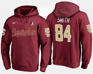 Men's Florida State Seminoles Name and Number Garnet Rodney Smith #84 Hoodie 742860-859