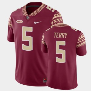 Men's Florida State Seminoles Game Garnet Tamorrion Terry #5 College Football Jersey 100450-737